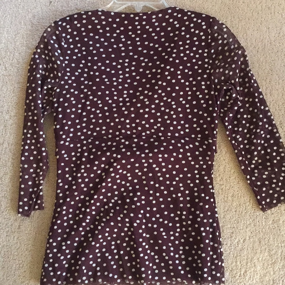 I.N.C. Brown & cream top - Picture 3 of 3